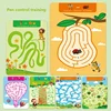 64 Pages Educational Games Kids Concentration Maze Training Book Reusable Practice Copybook 5