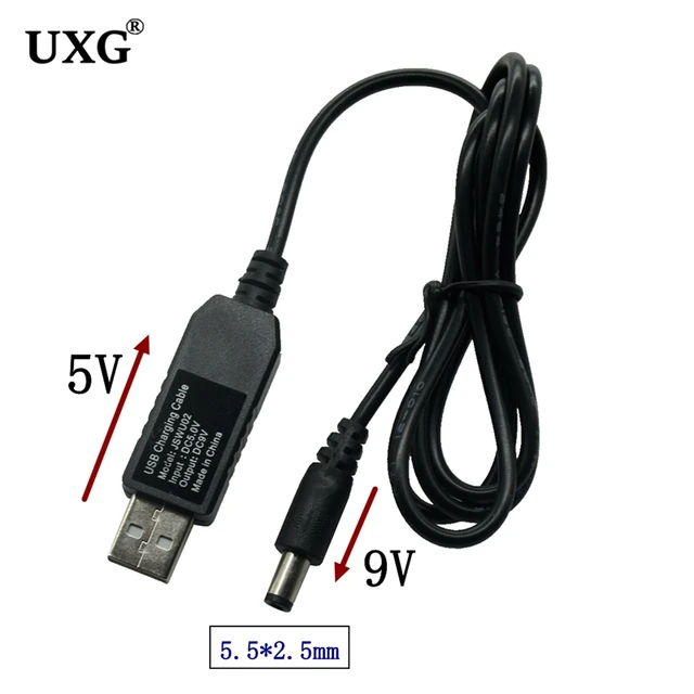 USB 5V to 12V 5.5mm x 2.5mm DC Barrel Connector Step-up Power Converter  Adapter