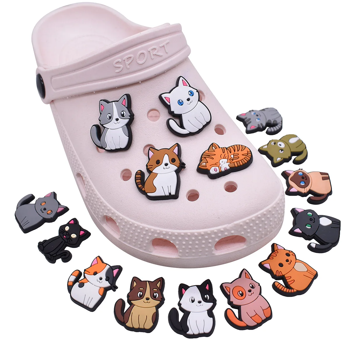 Shoe Charms for Crocs Accessories Cute cat Shoes Charm for Croc
