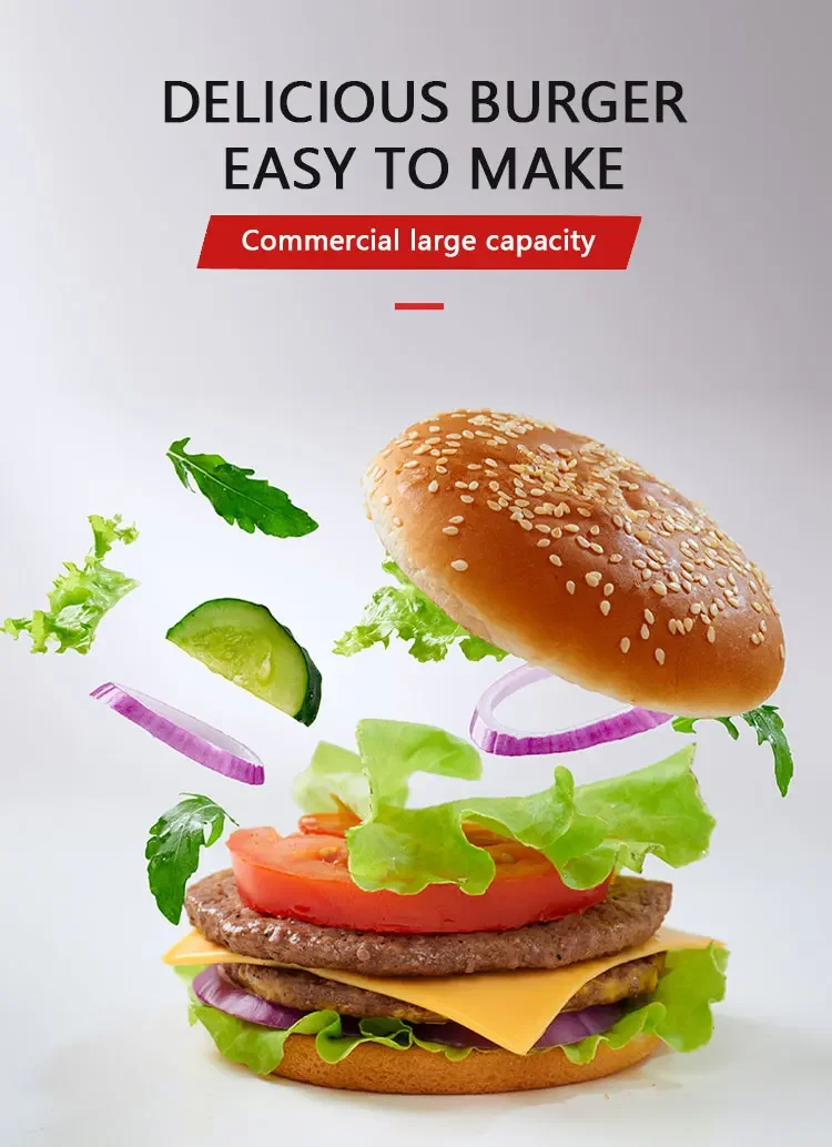 Restaurant Use Fast Food Hamburger Burger Bread Grill Maker Machine