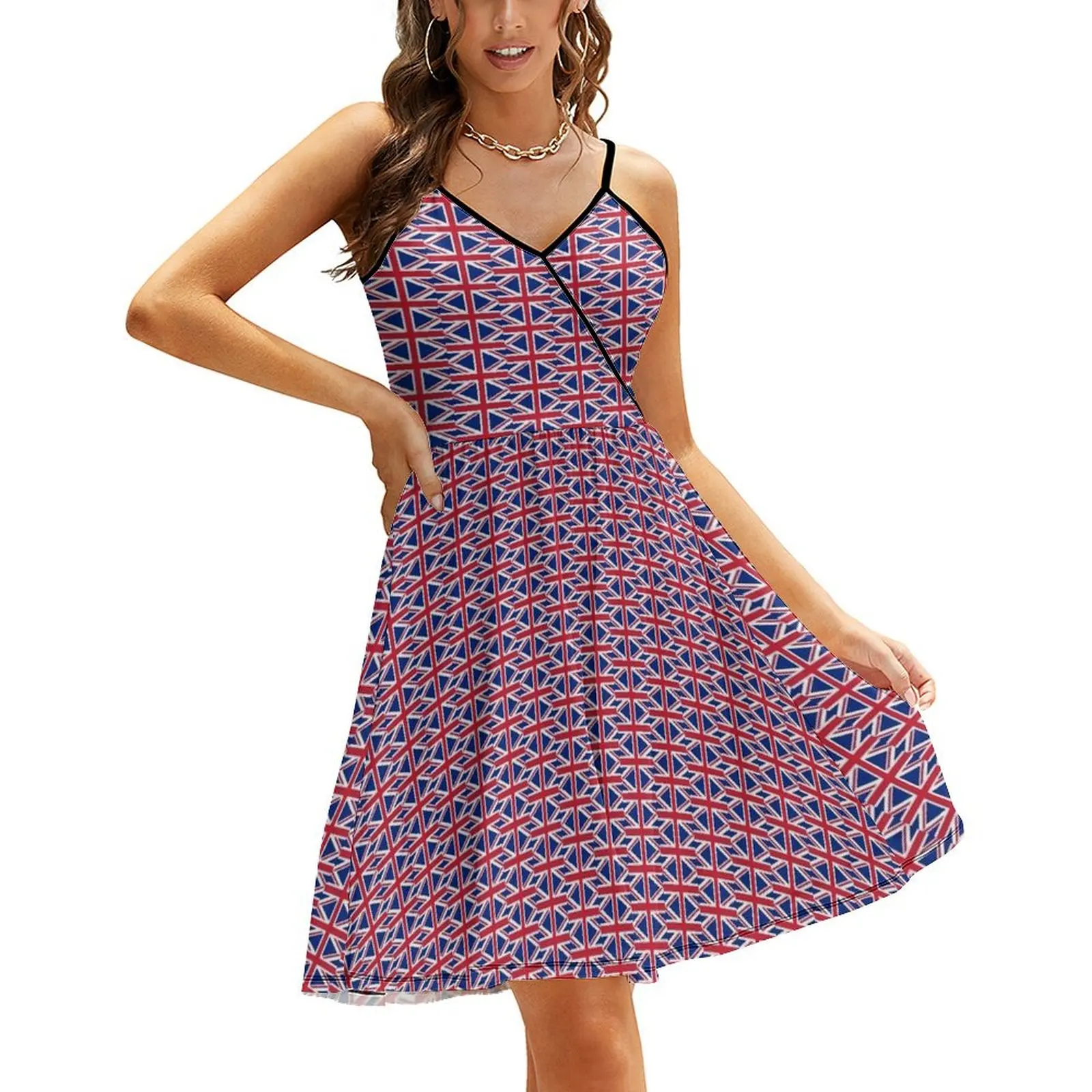 

British Flag- Show your love for Great Britain! Sling Dress Dress women