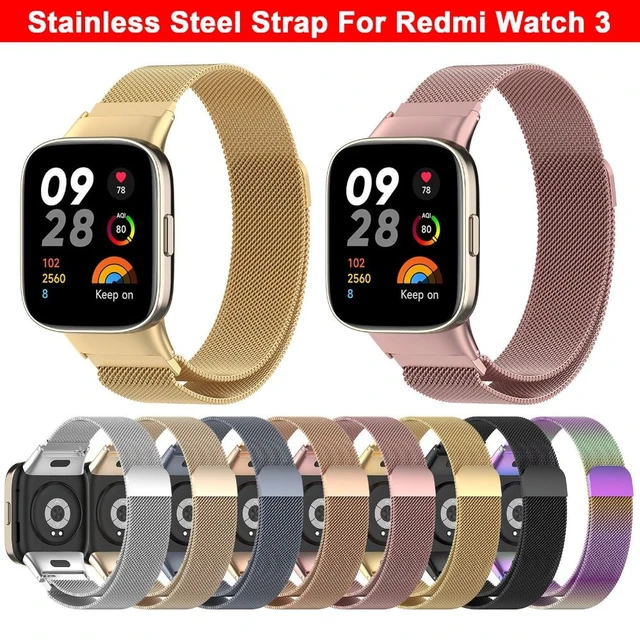 Stainless Steel Band For Redmi Watch 3 Active Strap Smart Watch Metal  Bracelet Belt For Xiaomi