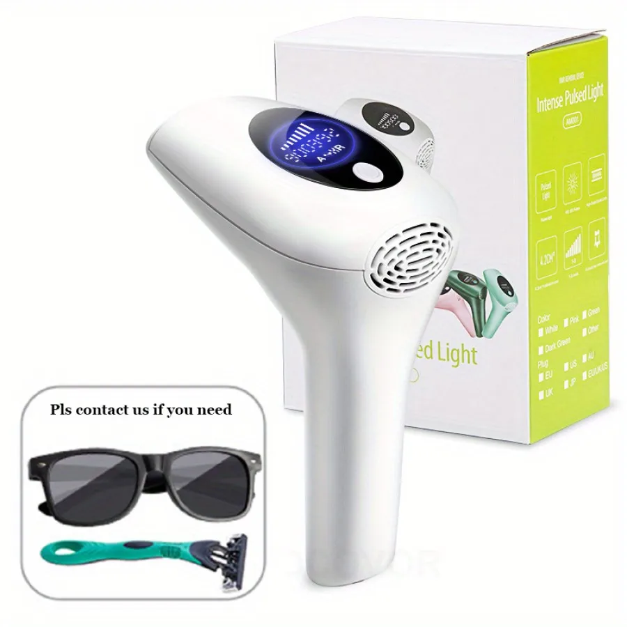 Błyska Elektryczne depilatory Do użytku domowego Bezbolesny, trwały fotoepilator IPL Laserowe usuwanie włosów z bikini na ciało_voghion.com