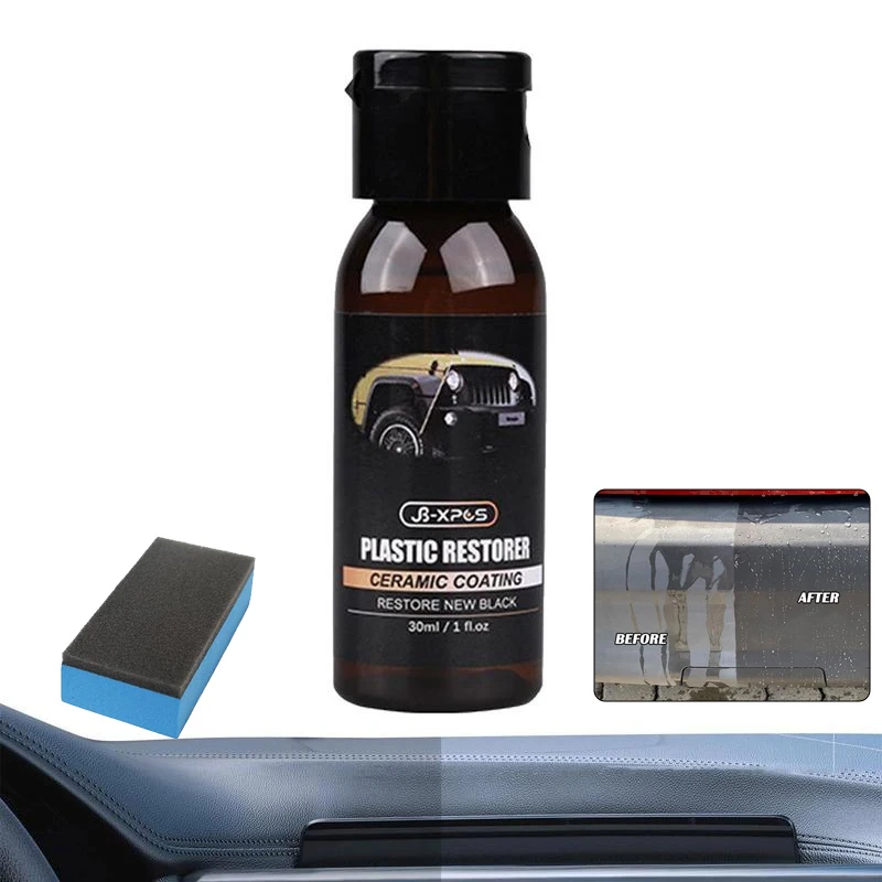 Rivestimento In Ceramica Restore 30Ml Ceramic Trim Coat Kit Quick Trim Restaurer Rivestimento In Ceramica Parti Di Automobili Agente Di Ricondizioname