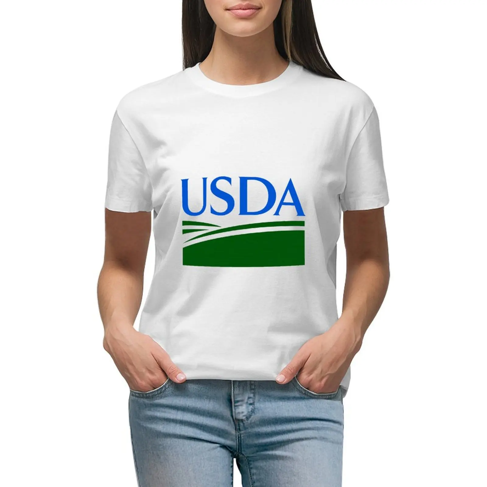 

United States Department Of Agriculture logo T-shirt vintage clothes female Top Women