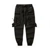 Hip Hop Tactical Cargo Pants Men Ribbons Joggers Trousers 2023 Spring Functional Elastic Waist Fahsion Streetwear Pant 6