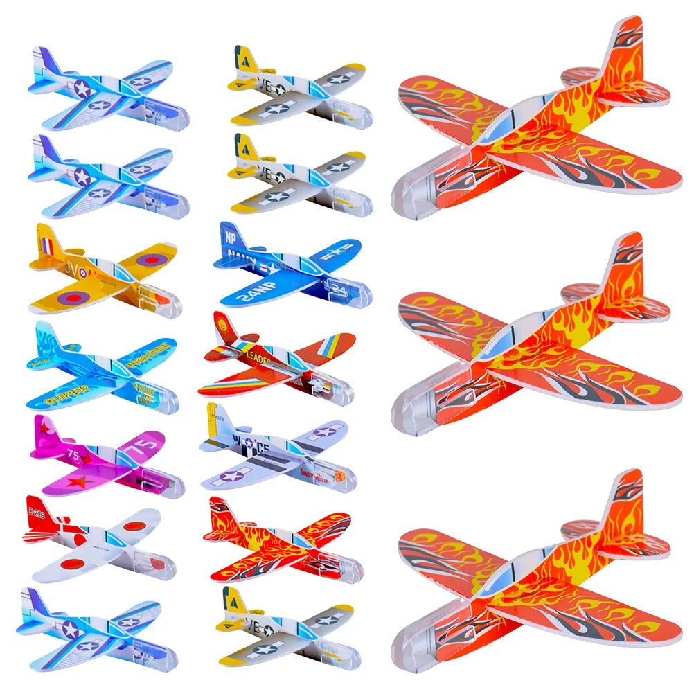 

10cm EVA Foam Hand Throw Airplane Toy Aircraft Flying Glider Planes Model Toys Children Outdoor Fun Toys Random Style