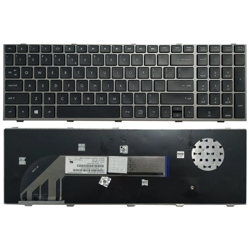 Новая клавиатура для ноутбука HP ProBook 4540s 4540 4545 4545S 4740 4740S с серебристой рамкой |
