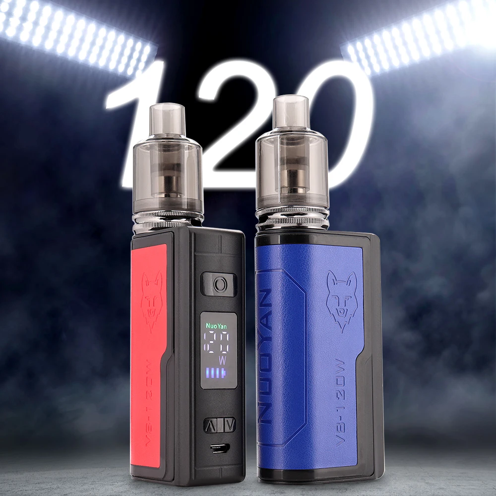 

Electronic Cigarettes Smoke 120w Vape Box Mod Starter Kit 1800mah Battery OLED Screen Power Adjustable Mod 2ml Atomizer Ecig Pen