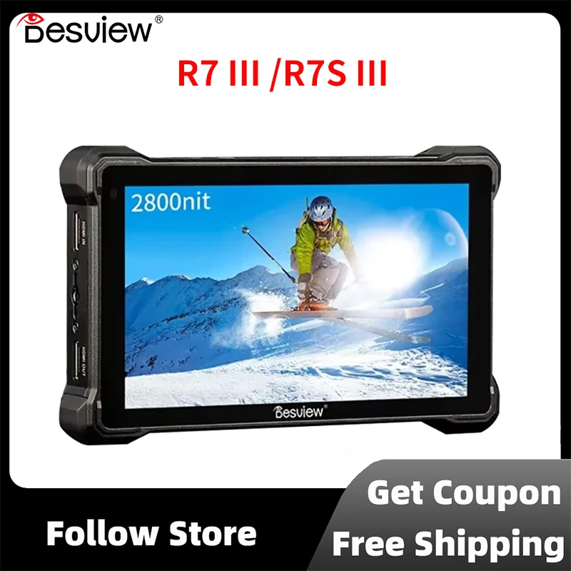 Desview R7III/R7SIII 7 inch 2800 Nits 4K 60Hz HDMI 3G-SDI With Touch screen For Camera Professional External Monitor