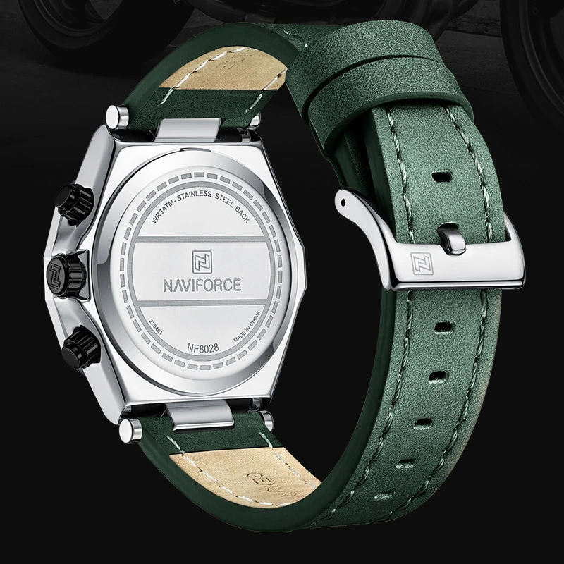2023 Top Brand Luxury NAVIFORCE Fashion Watch For Men Multifunction Leather Sports Waterproof Man Quartz Luminous Wrist Watches