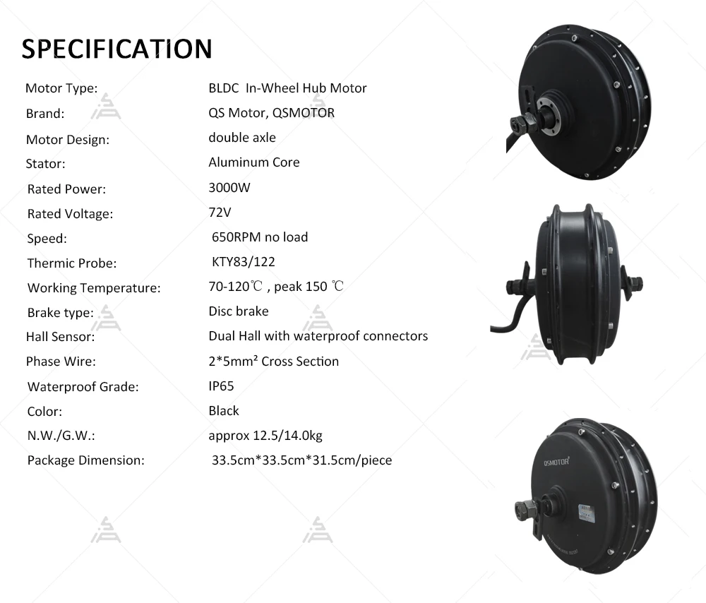 Kit Conversion Vélo Electrique 3000W 18 Pouces - Moteur Moyeu 205 - 36V/48V - Neuf