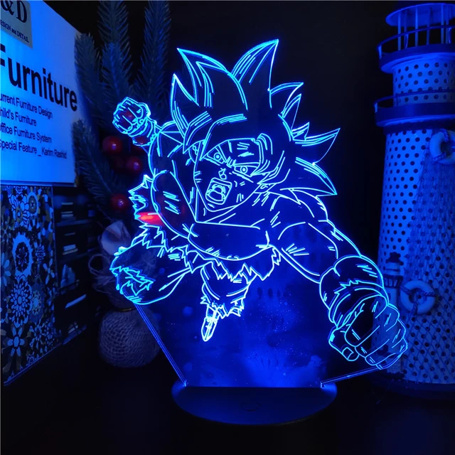 Dragon Ball Son Goku LED Lamp Super Saiyan Ultra Instinct Goku Fight Anime  3D Night Light Manga Lampara Gift Colorful Lampara _ - AliExpress Mobile