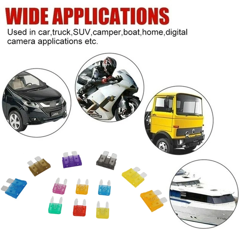 Car Fuse Blade Fuse Kit Fuses Automatic Truck Blade The Fuse Insurance Insert Insurance of Xenon Piece Lights Auto Accessories