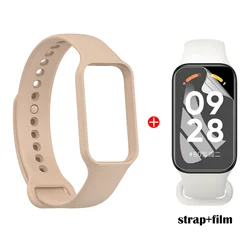 Silicone Strap Bracelet with Protective Film - Premium Replacement Wristband Accessories (Pink)