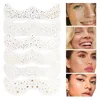 6pcs Hot Stamping Freckles Makeup Patches Metallic Radiation Golden Silver Fake Freckles Temporary Tattoo Stickers Face Makeup 2