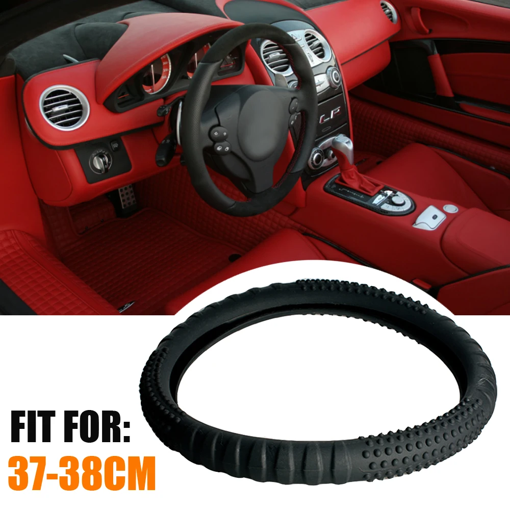 

1Pc Silica Gel Car Steering Wheel Cover Anti-slip 36-40CM/14.2"-15.7" Car Styling Steering-wheel Car Auto Steering Wheel Cover