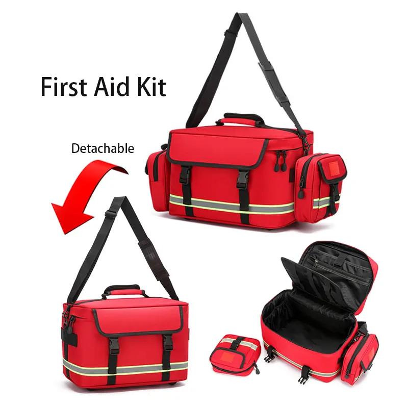 Detachable First Aid Kit Waterproof Emergency Rescue Backpack Large Capacity Storage Outdoor Camping Survival Kit Medical Kit