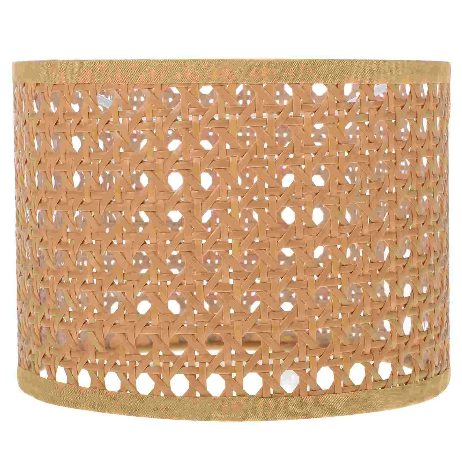 

Rattan Lampshade Small Chandelier Lamp Shade Handwoven Light Shade Drum Lampshade Country Cottage Lamp Cover Replacement Light