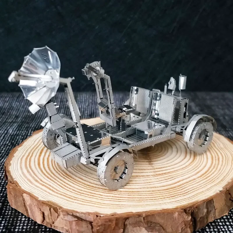 

All-Metal Stainless Steel DIY Assembly Model 3D Three-Dimensional Glue-Free Nano Puzzle Apollo Lunar Rover Crown