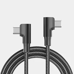 High - Power 100W USB - C to Type - C Fast Charger Cable with 90 - Degree Angle Design for 0.25m (Double bend USB - C)