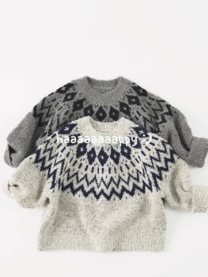 Kids Sweaters O Neck Knitwear for Boys and Girls