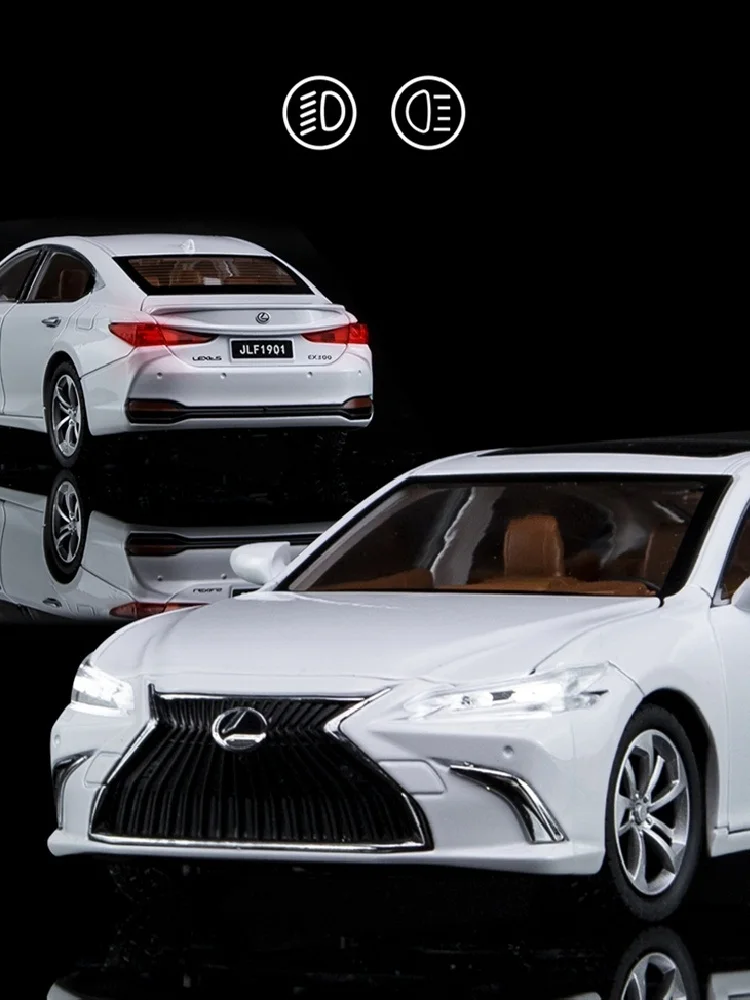 Фото Украшение для дома Lexus ES300, роскошная модель автомобиля, изысканные Литые и игрушечные автомобили JLF 1:24, Коллекционная модель металлического автомобиля из сплава №4