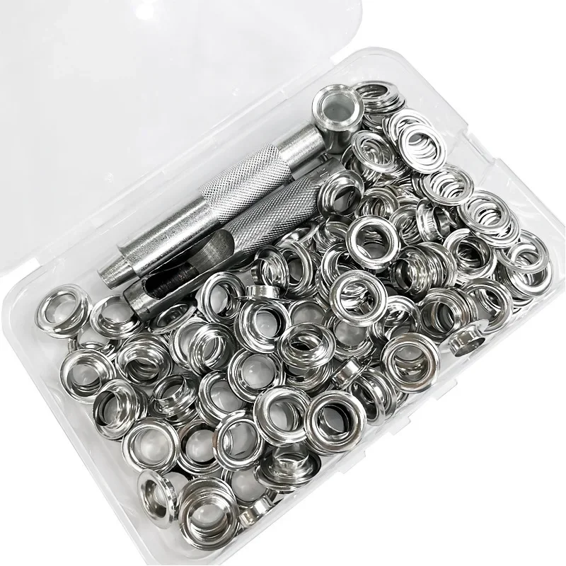 Description Picture 6 of item103Sets Grommet Tool Kit Grommet Setting Tool 100 Sets Grommets Eyelets (1/2 Inch Diameter) Eyelets And Eyelet Punch Die Tool