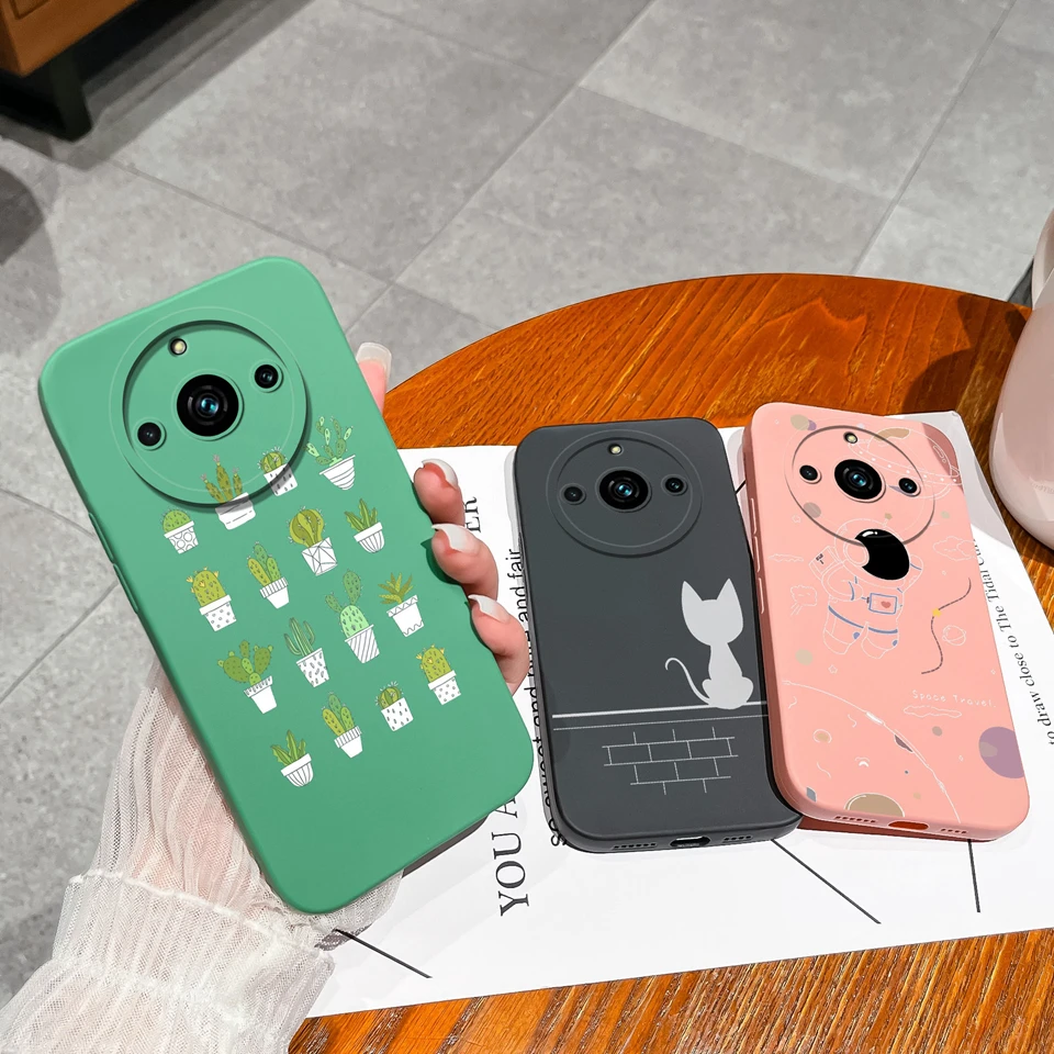 Cute Cactus Astronaut Soft Silicone Shockproof Case - Drop-Resistant