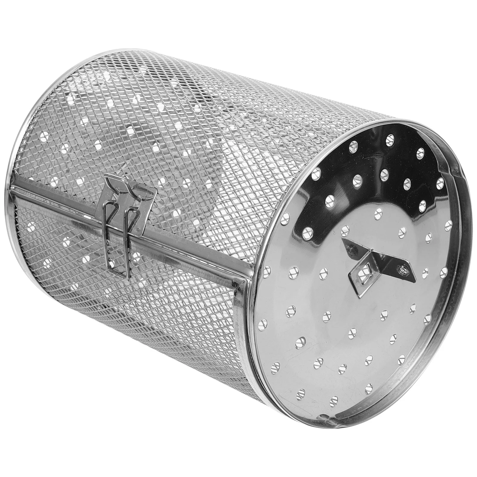 

Stainless Steel Rotating Grill Basket Peanut Beans Chips Basket Grill Rotisserie Oven Cage Basket