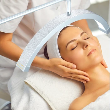 Fusitu FT-Y9 LED 반달 모양 조명 래쉬 라이트, 다이아몬드 삼각대 포함, 바닥 비디오 조명, 미용실 문신 메이크업용, 45W