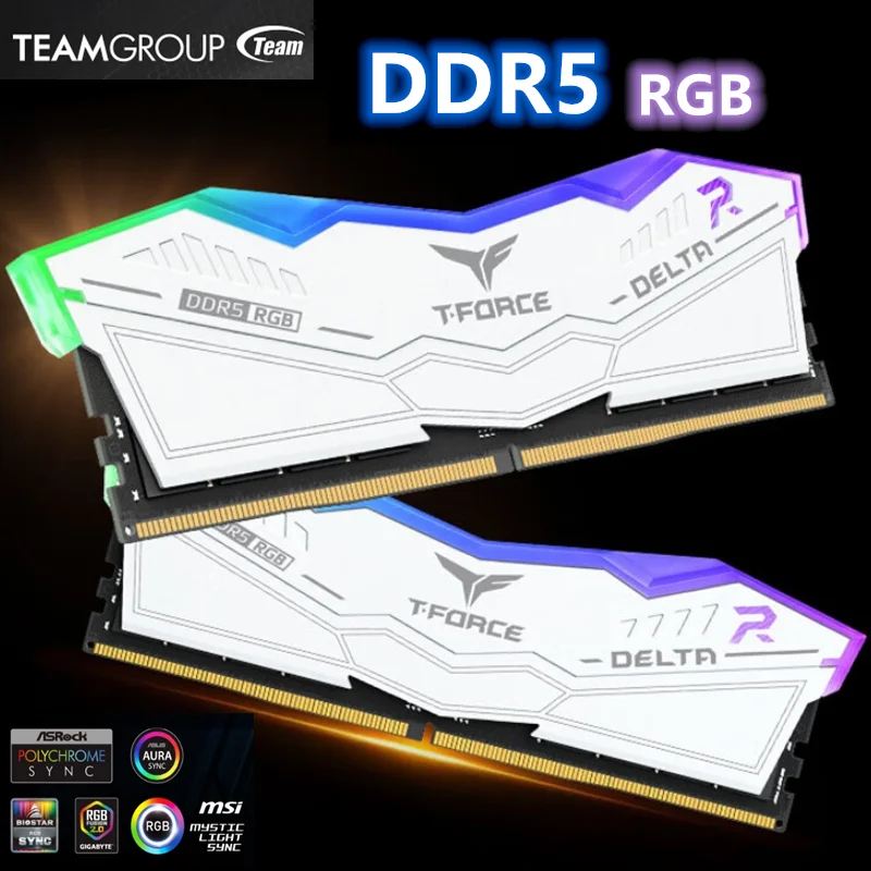 メモリー T-FORCE DELTA DDR5 32GB(16GBx2)6000MHz DELTA RGB DDR5 DESKTOP MEMORY BLACK 32GB(2x16GB) 8000MHz