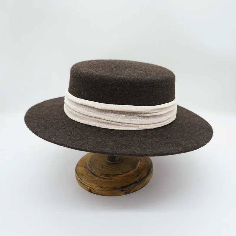 Cappello Fedora a tesa larga per uomo donna classico nero rosso Panama cappello bicolore Jazz Hat, Blu, taglia unica