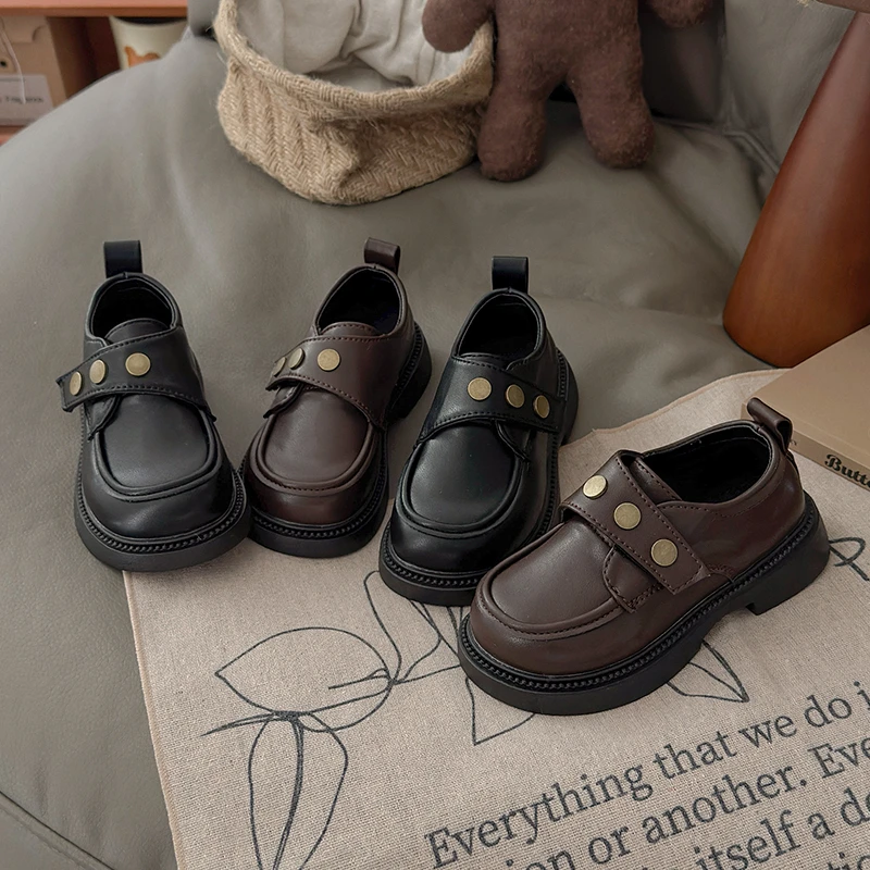 Leather School Shoes for Girls Spring Autumn