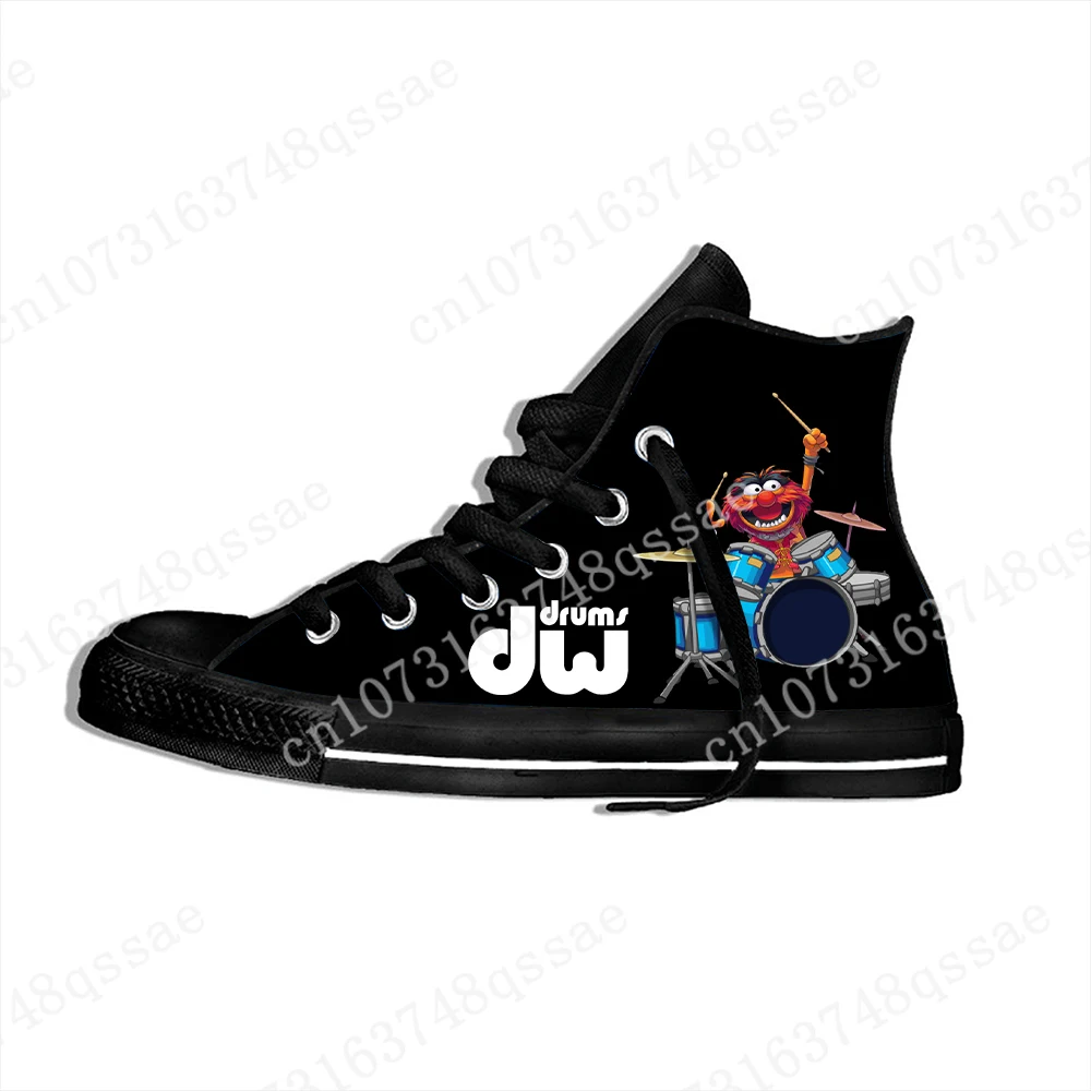 

Hot Animal Drummer Show Muppet Drum Novelty Design Fashion Lightweight High Top Cloth Shoes Men Women Casual Breathable Sneakers