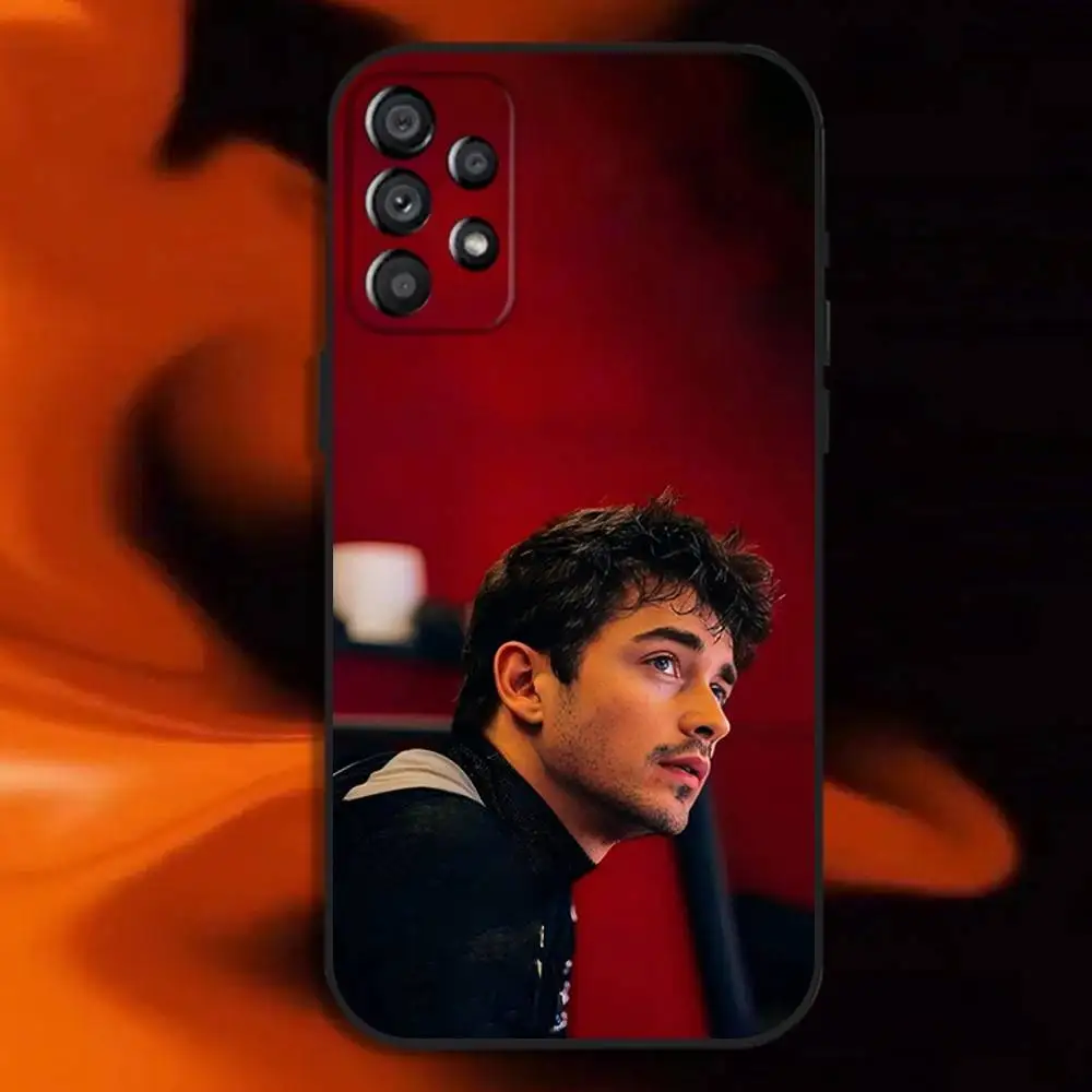 Charles Leclerc F1 Soft Black Phone Case