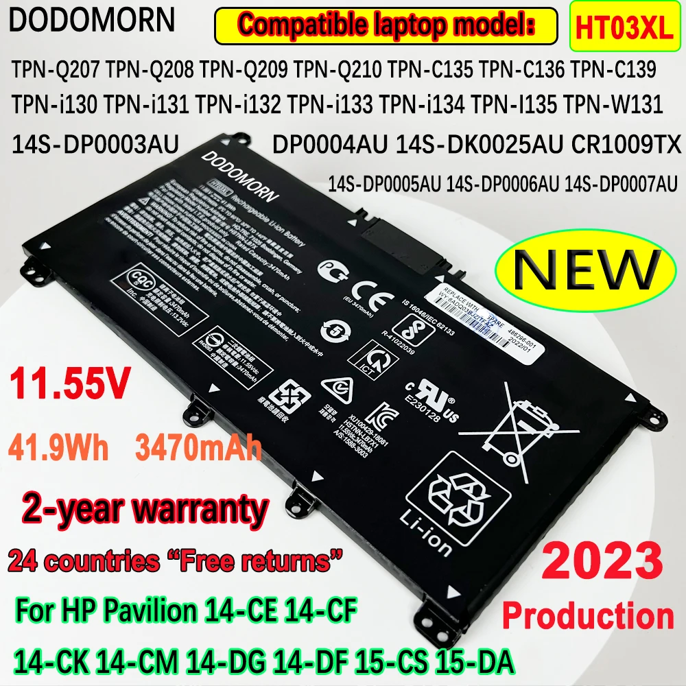 Bateria do portátil de dodomorn ht03xl para