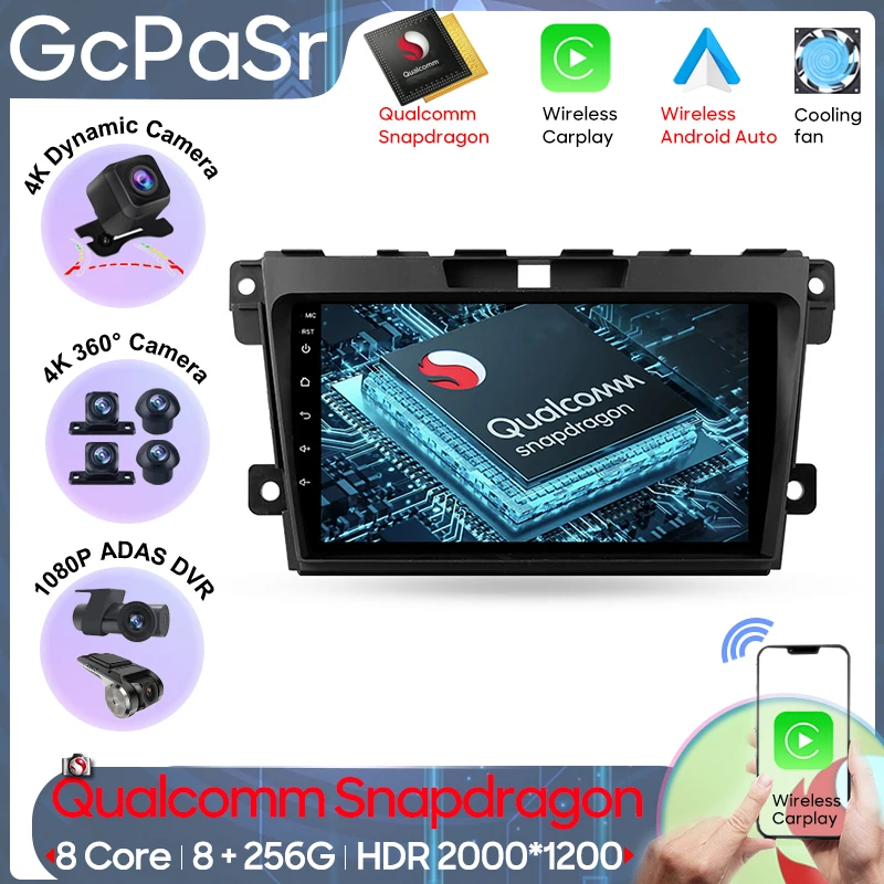 

Car Radio For Mazda CX7 CX-7 CX 7 ER 2009 - 2012 Navigation GPS Android Auto Stereo Head 5G Wifi No 2din DVD