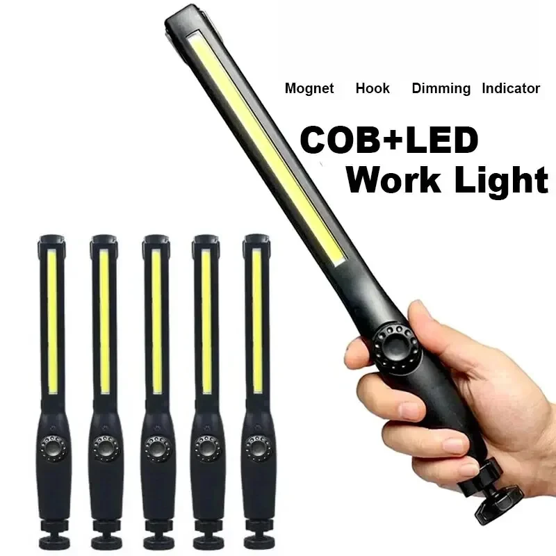 Portable Work Lights COB Cordless Magnetic LED Work Lamp Inspection Lights For Car Repair Home Garage Emergency