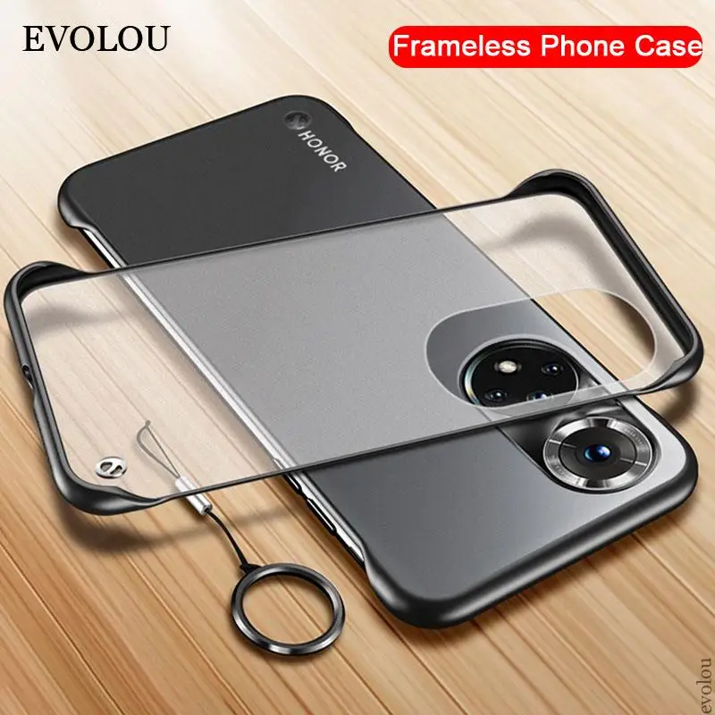 Frameless Matte Hard PC Translucent Back Cover Phone Case