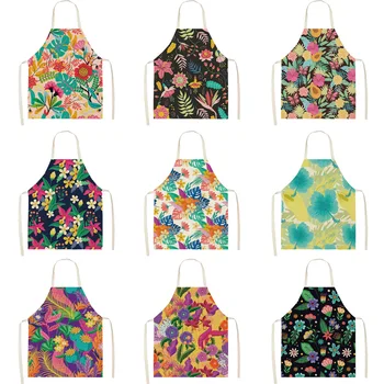 Floral Cotton Kitchen Apron 1