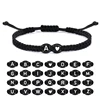 26 lettres initiales coeur Bracelets à la main réglable A-Z nom tressé Bracelets pour femmes hommes amitié bijoux