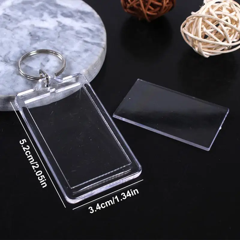 Acrylic Keychain Photo Holder Acrylic Keychain Photo Holder Photo Frame Keyring Clear Picture Keychains Suit For Artwork 3