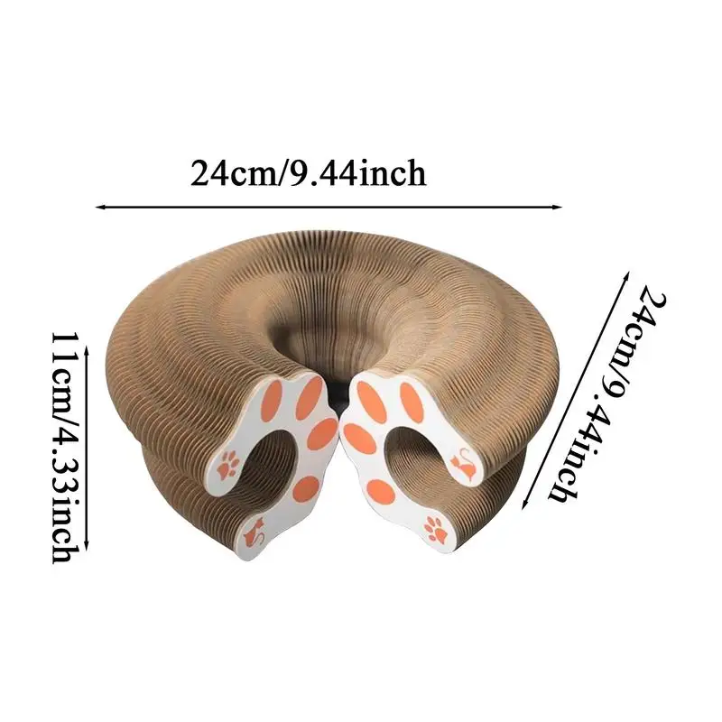 Accordion Organ Cat Scratching Board Toy Cat Toys Scratching with Bell Ball Pet Enrichment Play Game for Small Medium Animals