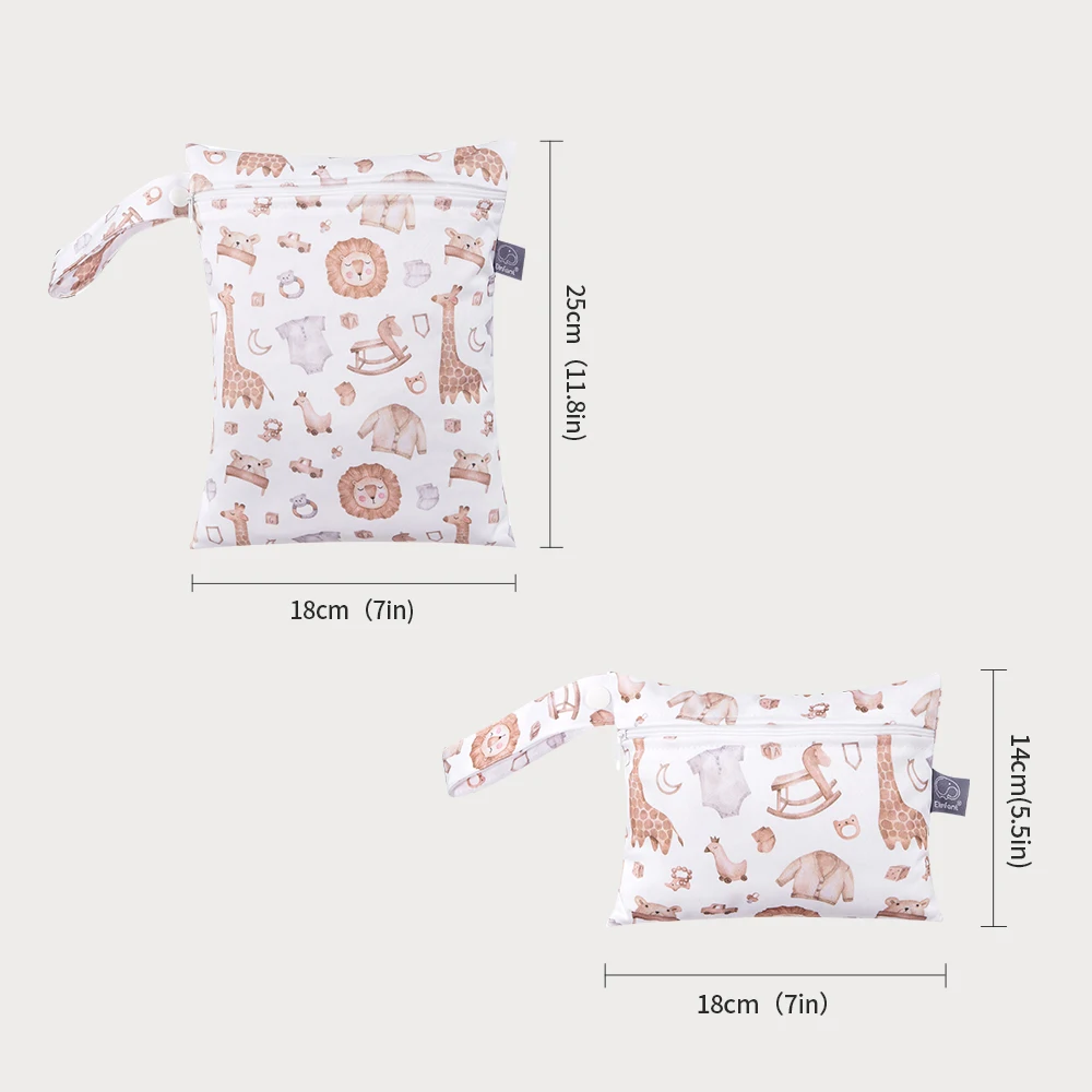 Elinfant 2-Piece Cute Waterproof Storage Bag Set