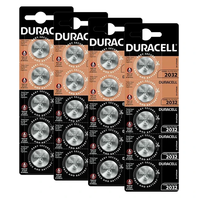 Duracell Specialty 2032 Lithium Coin Battery 3 V, Pack of 4, with Baby  Secure Technology (CR2032)