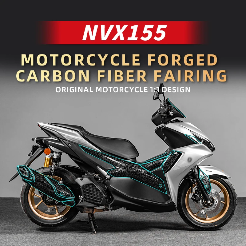 Used For YAMAHA AEROX155 Motorcycle Latest Model Hot Sale Forged Carbon Fiber Protective Stickers KitsPaint Parts Area Refit