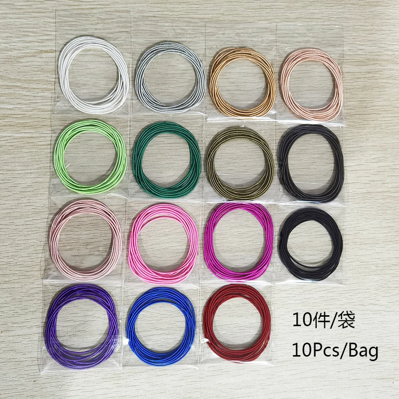 New Fashion Jewelry Women's Gift Carbon Steel Material Diameter 1.7mm Spring Screw Head Can Open Elastic Color Spring Bracelet 2