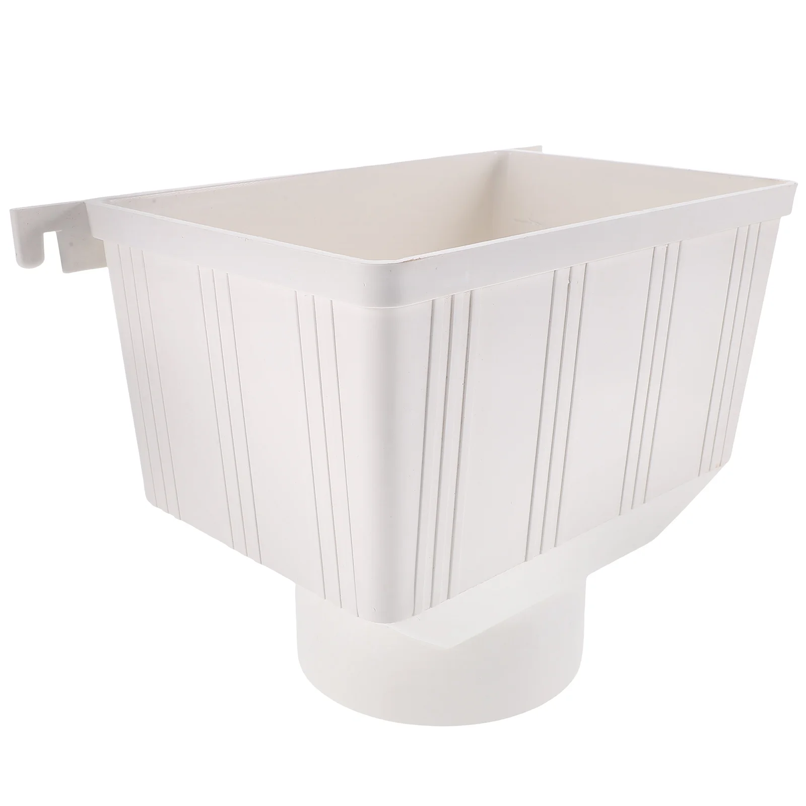 PVC Drainage Pipe Accessories White Rainwater Funnel Bucket Downspout Diverter Gutter Connector Leakproof Easy Install Protect