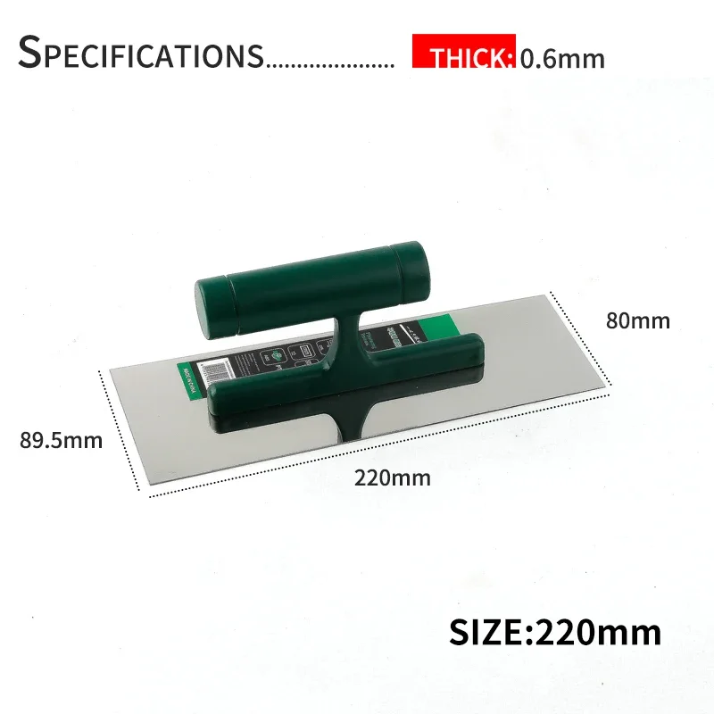 1Pcs Stainless Steel Professional Bricklaying Trowel Cement Scraper Mud Board Construction Plastering Tool with Plastic Handle 2